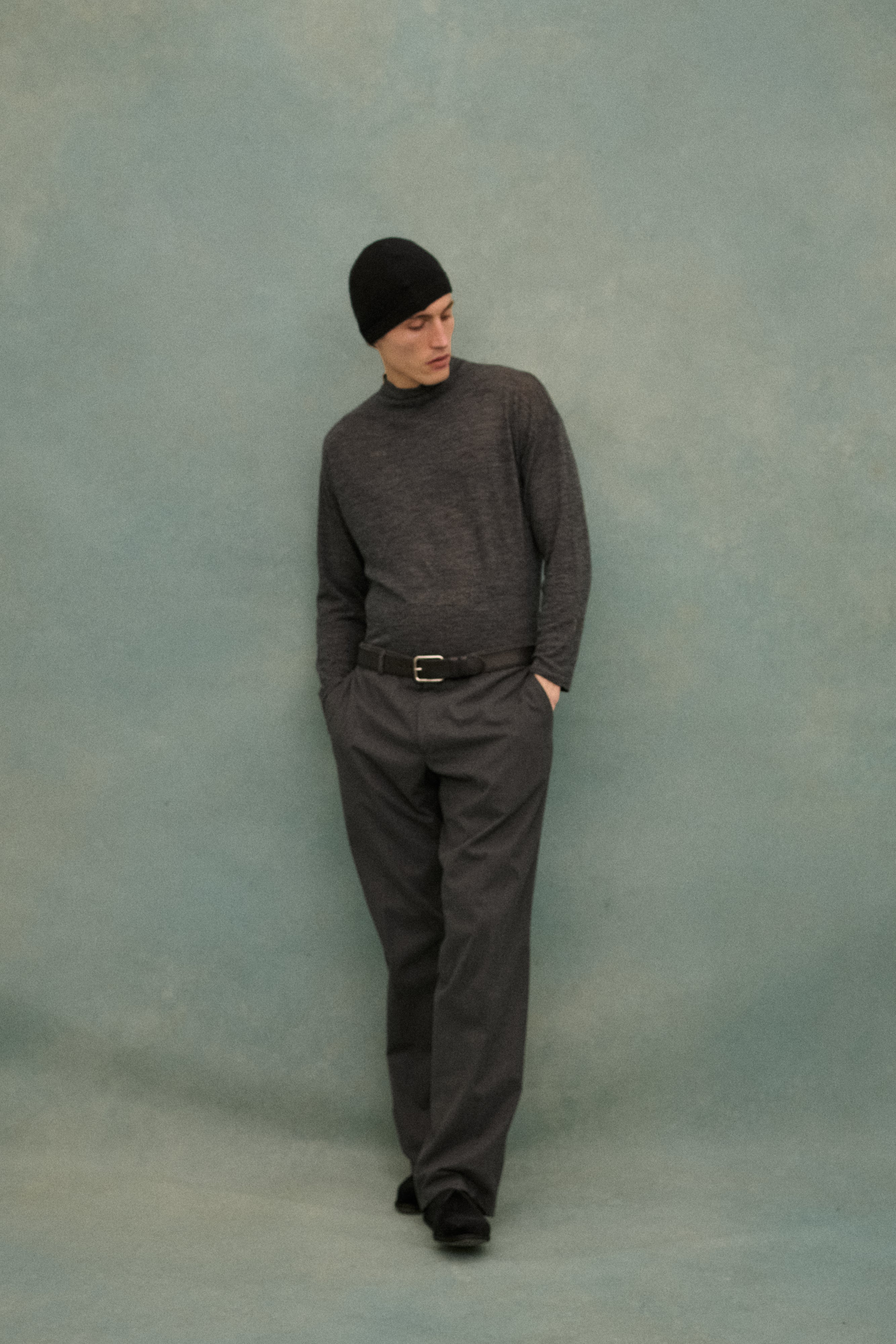 Grey Wool Turtleneck - Desert Vintage