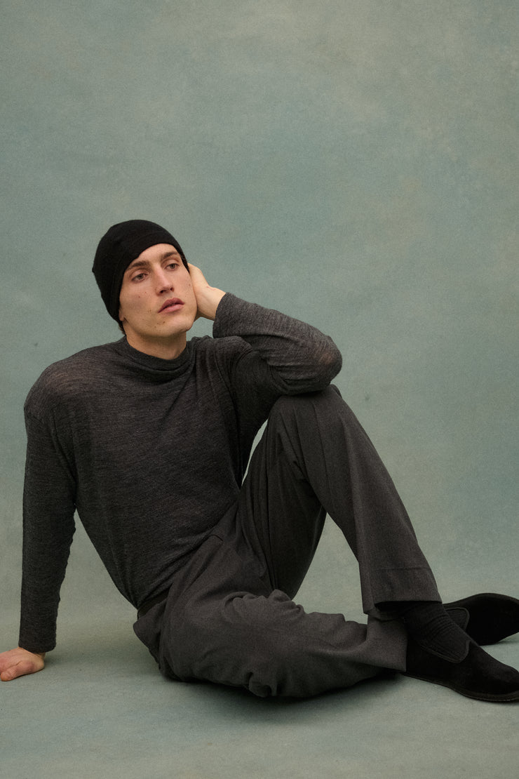 Grey Wool Turtleneck - Desert Vintage