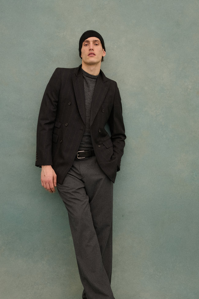 Prada Striped Wool Suit Coat - Desert Vintage