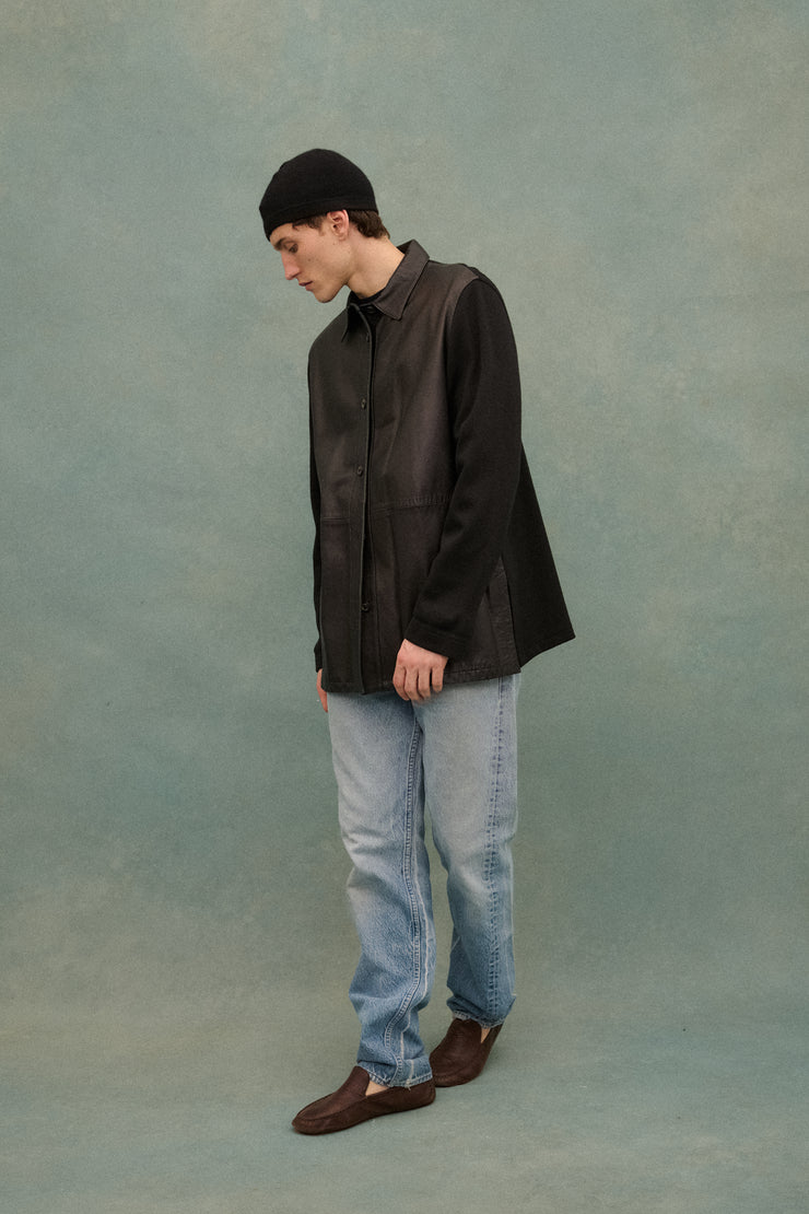 Ferré Lambskin Leather Shirt - Desert Vintage