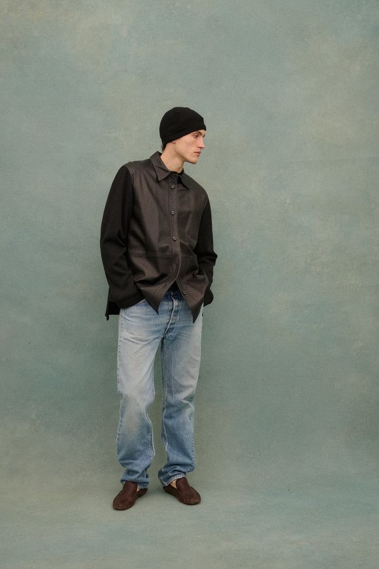 Ferré Lambskin Leather Shirt - Desert Vintage