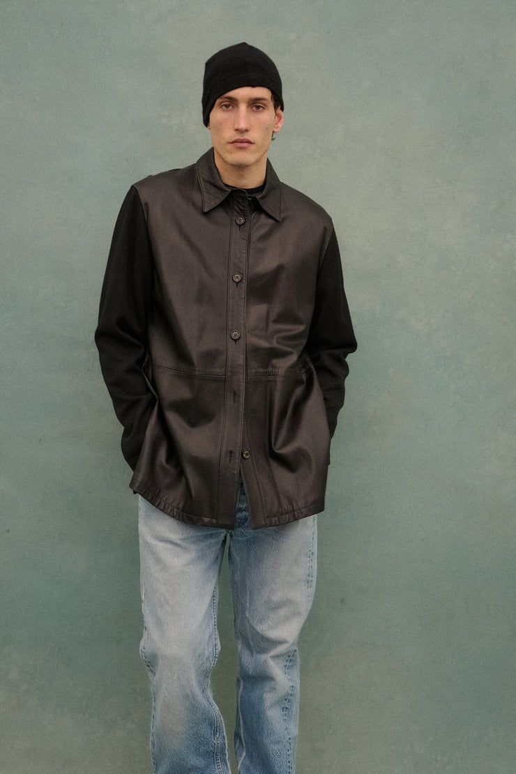 Ferré Lambskin Leather Shirt - Desert Vintage