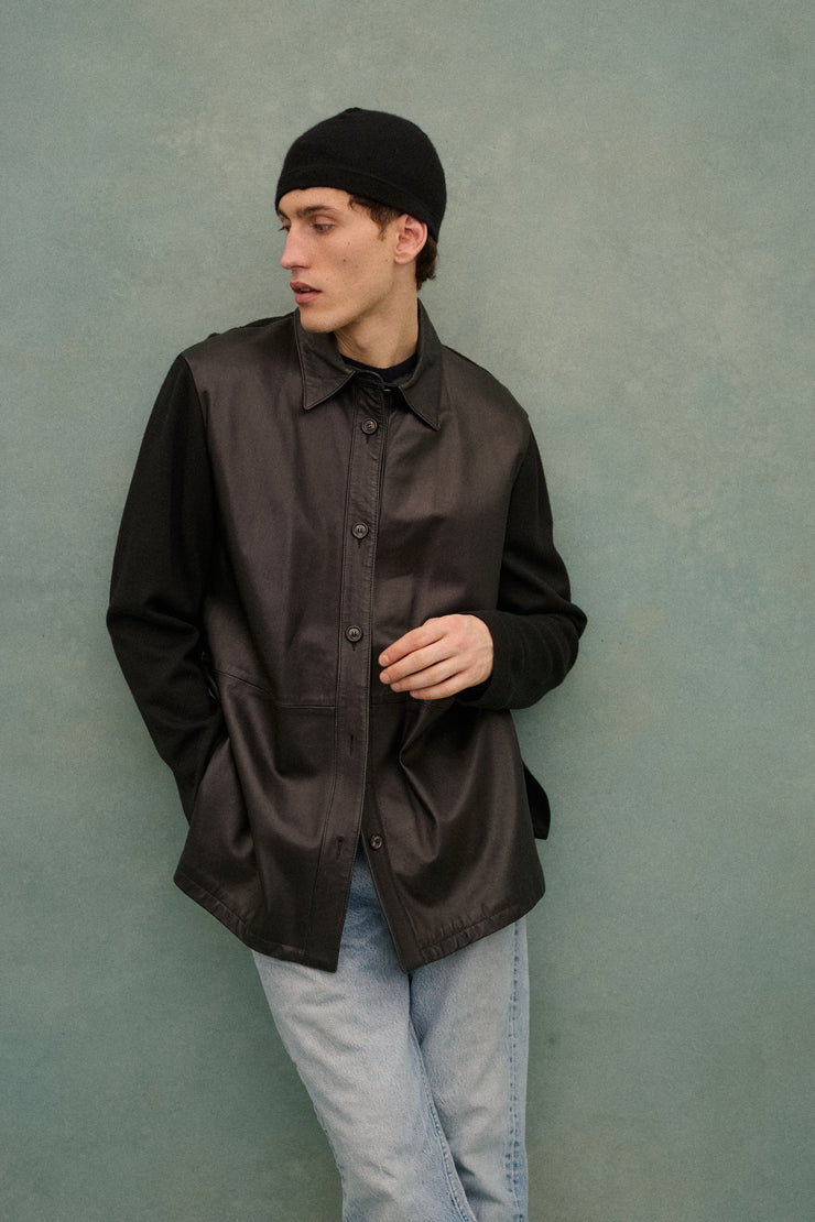 Ferré Lambskin Leather Shirt - Desert Vintage