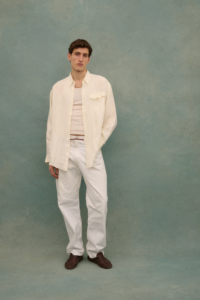 Armani White Linen Shirt - Desert Vintage