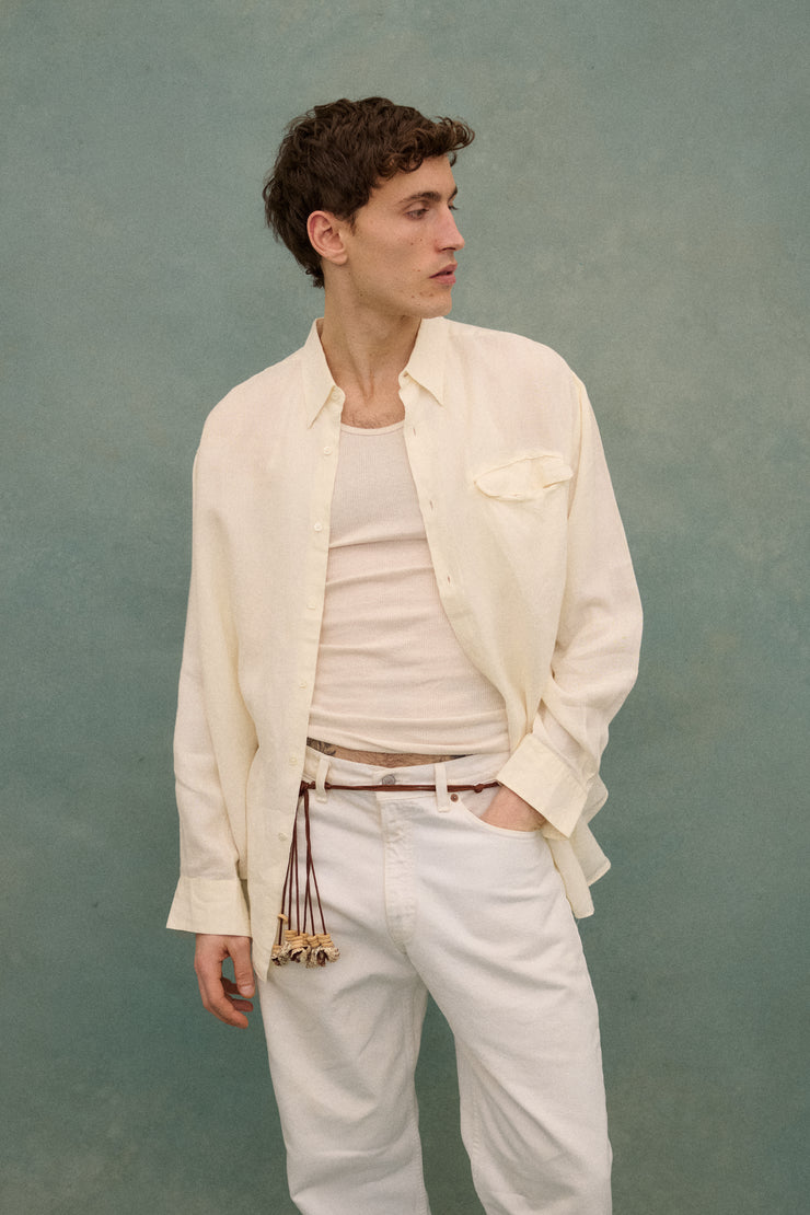 Armani White Linen Shirt - Desert Vintage