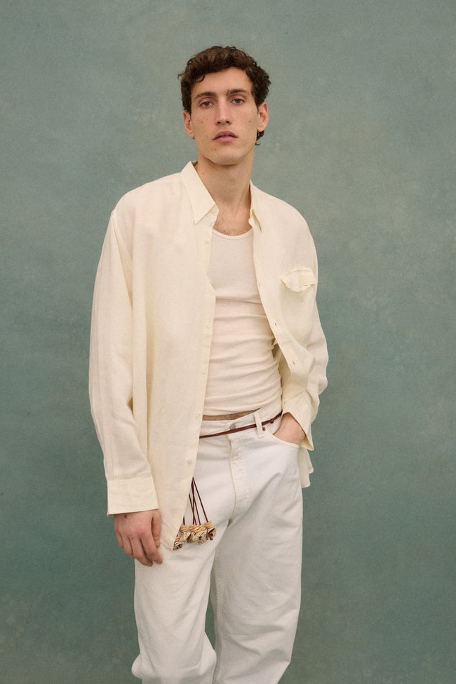 Armani White Linen Shirt - Desert Vintage