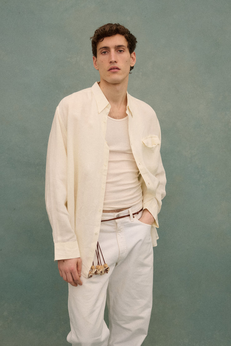 Armani White Linen Shirt - Desert Vintage