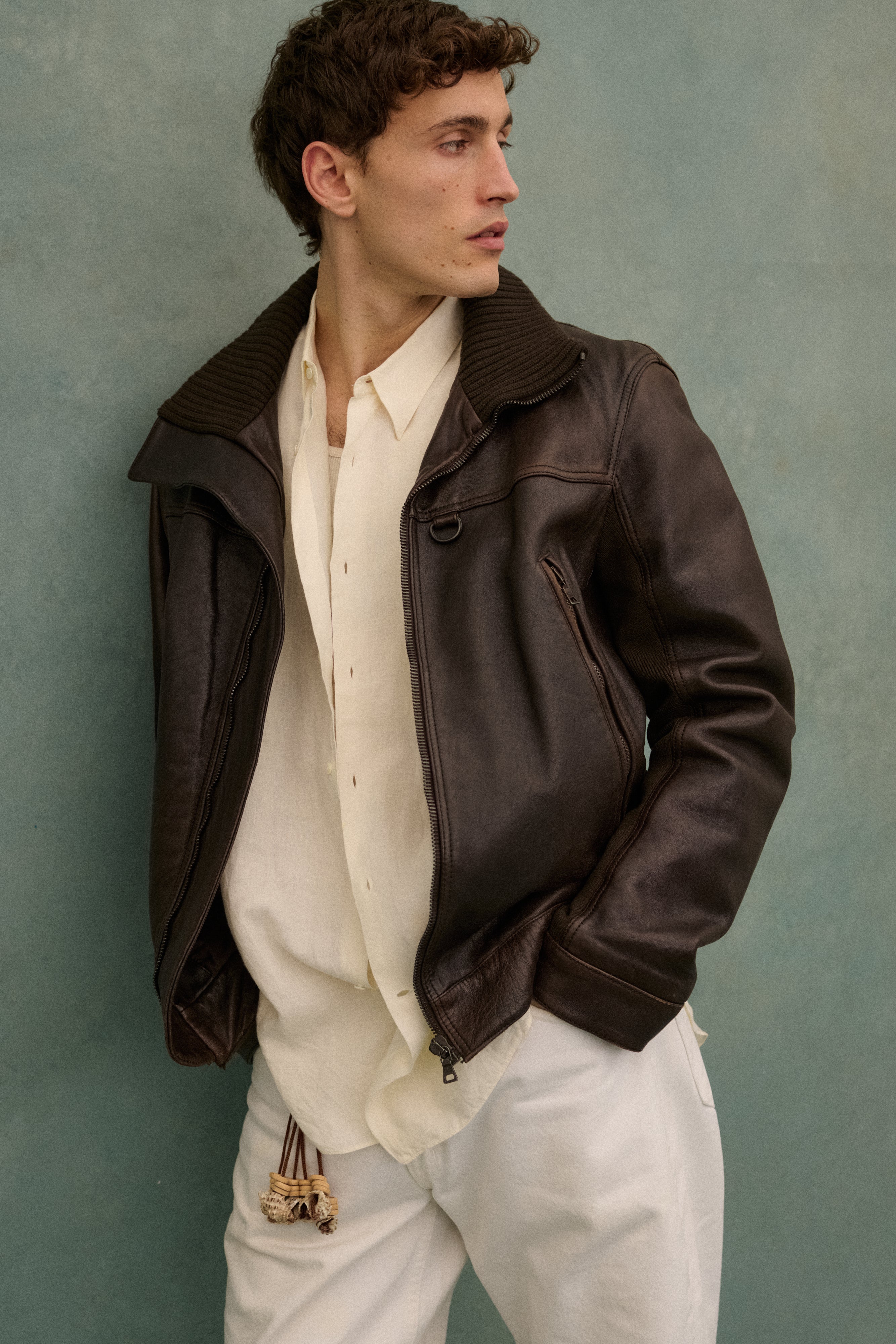 Prada Brown Leather Coat - Desert Vintage