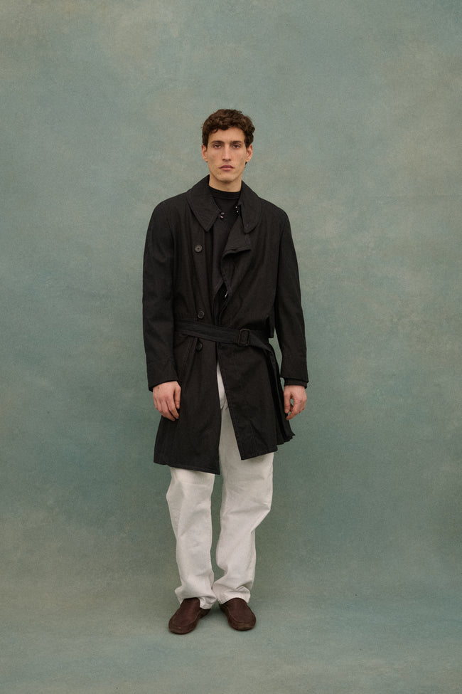 Margiela Black Trench Coat - Desert Vintage