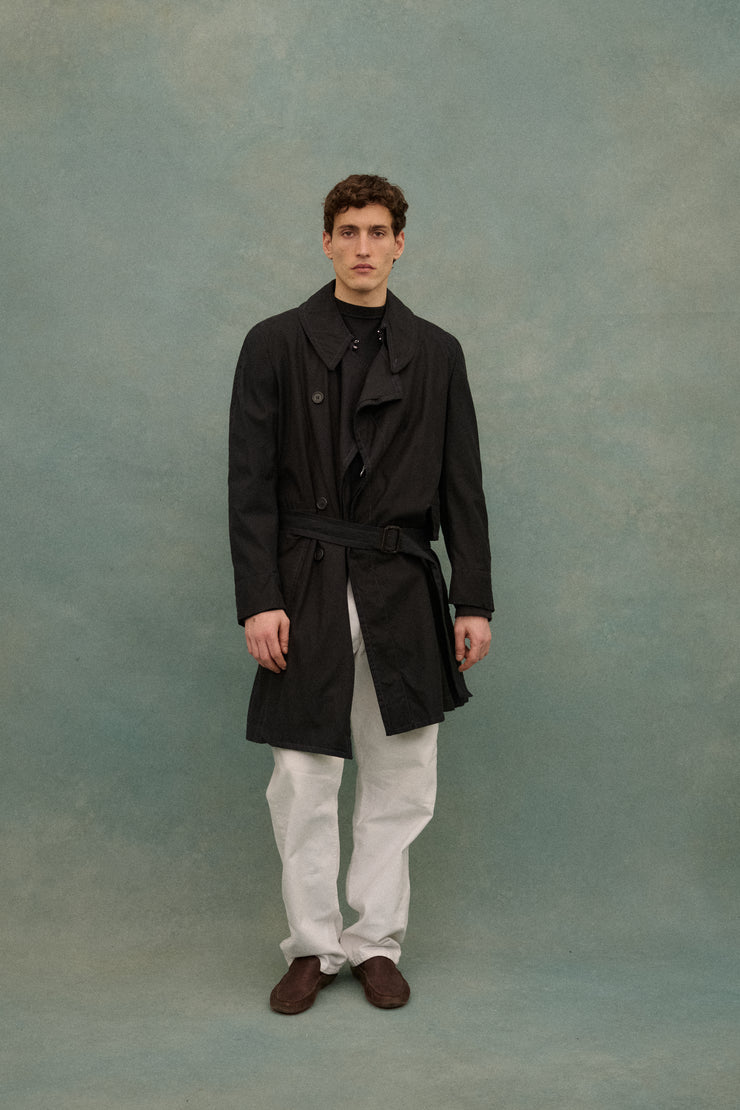 Margiela Black Trench Coat - Desert Vintage