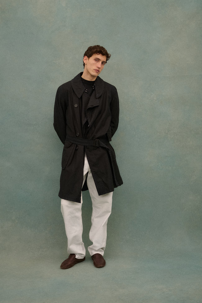 Margiela Black Trench Coat - Desert Vintage