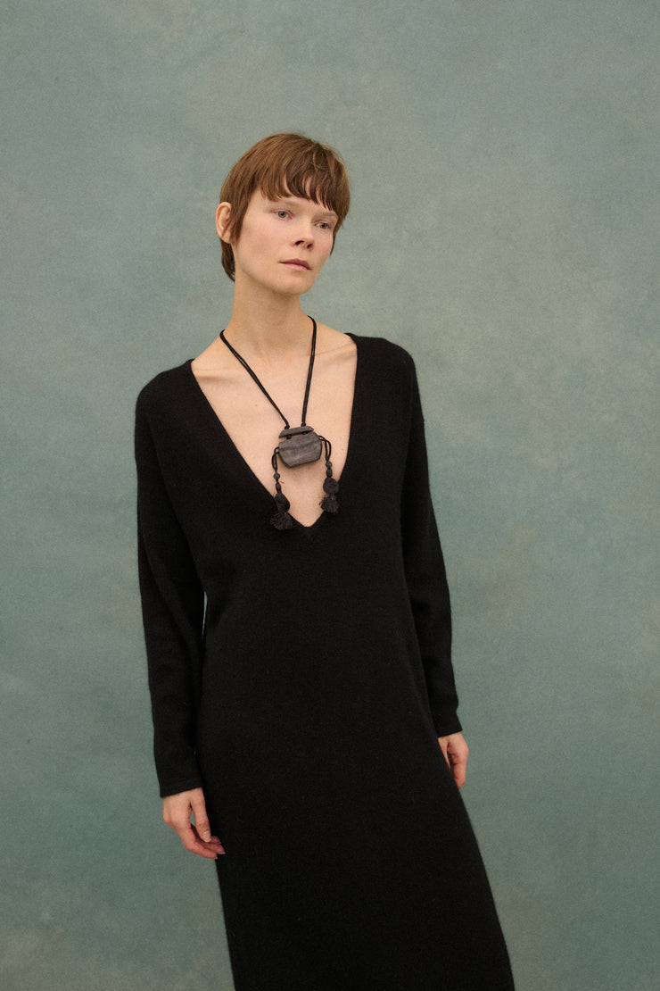 Antique Wood Talisman Necklace - Desert Vintage