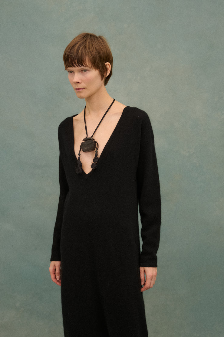 Antique Wood Talisman Necklace - Desert Vintage