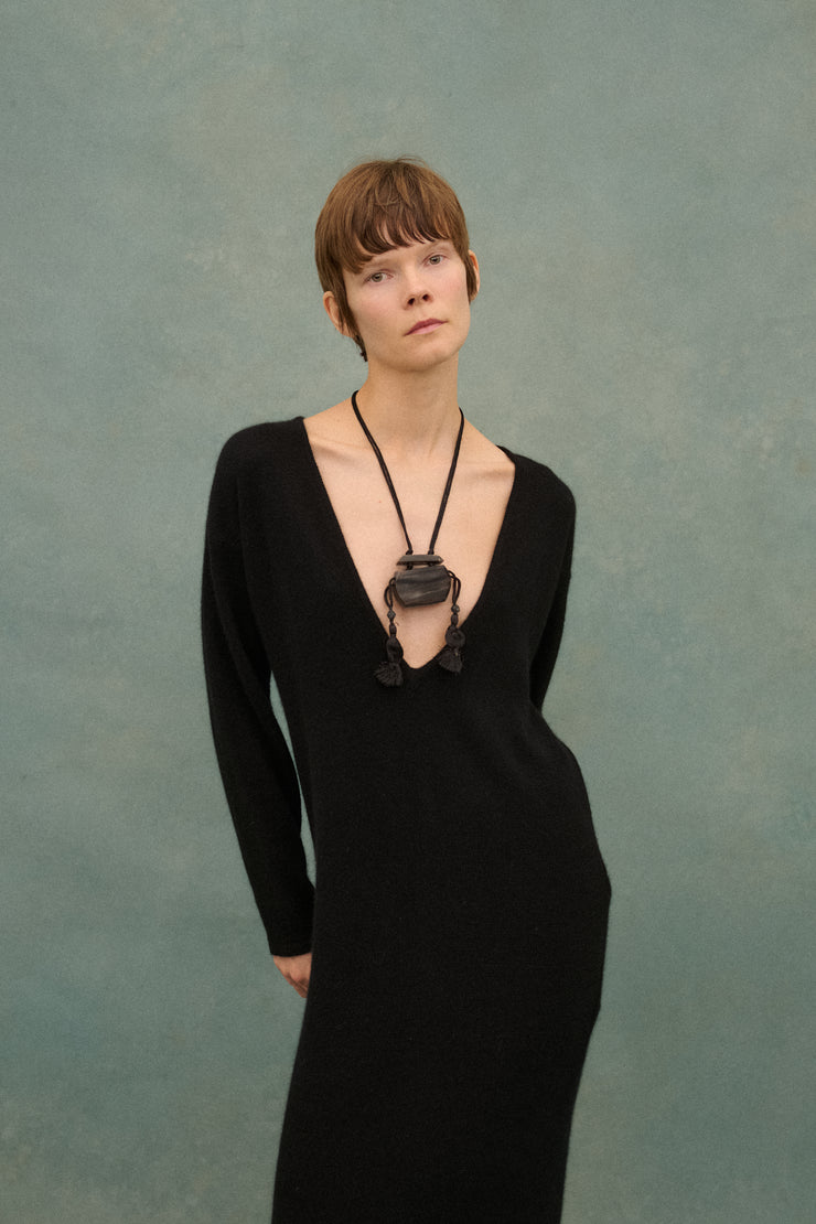 Antique Wood Talisman Necklace - Desert Vintage