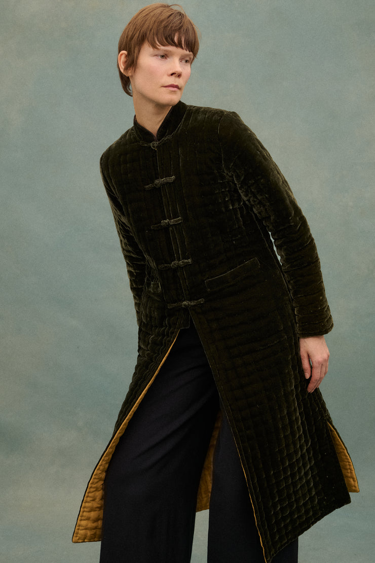 Quilted Velvet Coat - Desert Vintage