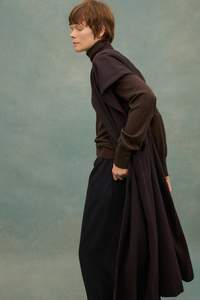 Alaia Wool Hood Tunic - Desert Vintage