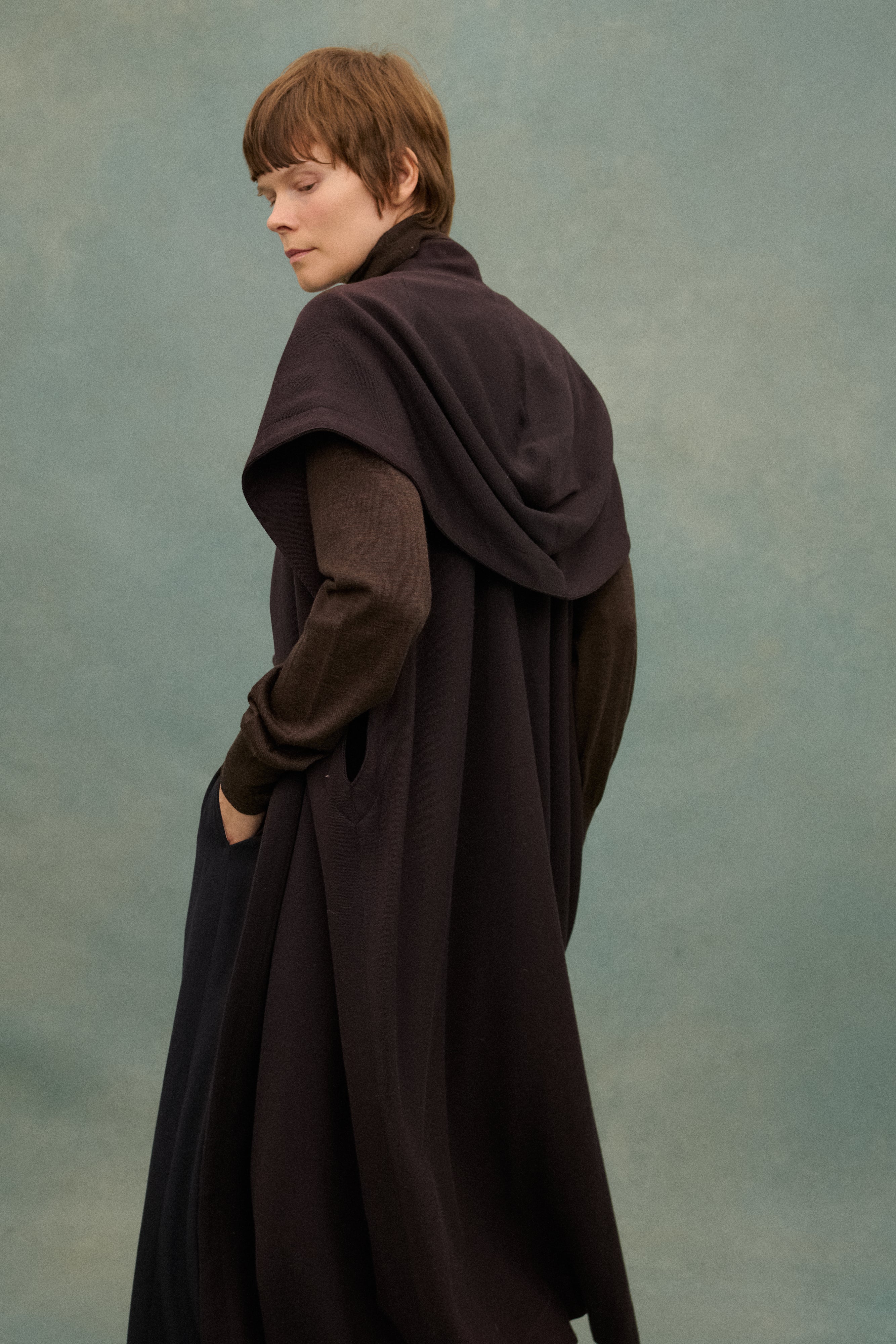 Alaia Wool Hood Tunic - Desert Vintage