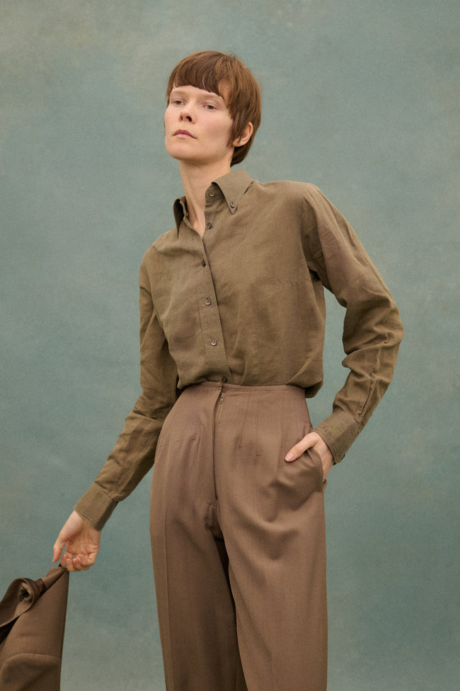 Hermès Brushed Cotton Blouse - Desert Vintage