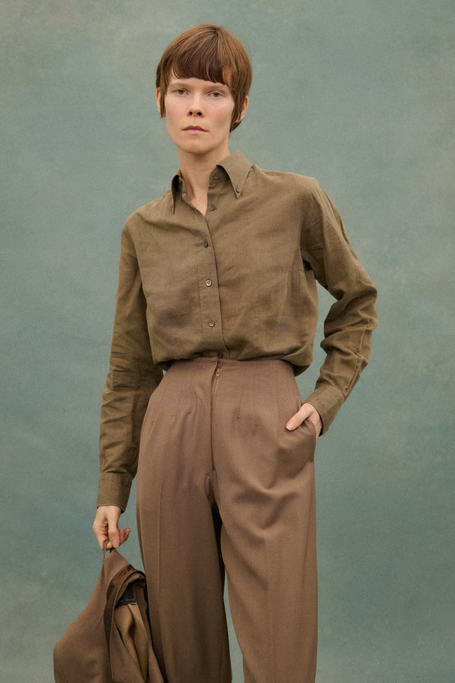 Hermès Brushed Cotton Blouse - Desert Vintage