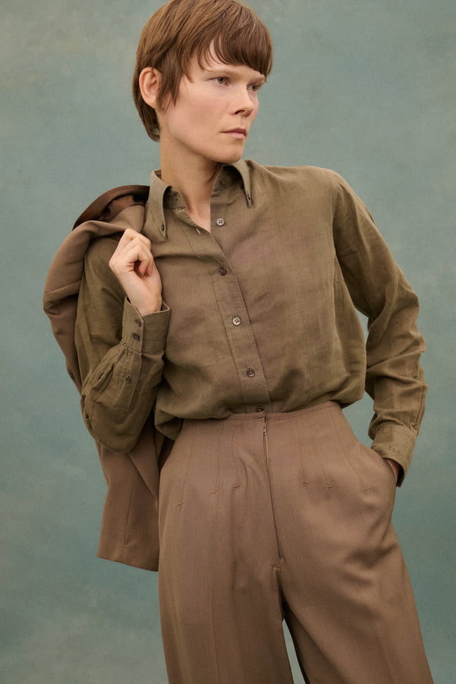 Hermès Brushed Cotton Blouse - Desert Vintage