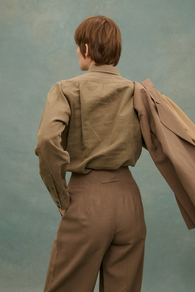 Hermès Brushed Cotton Blouse - Desert Vintage