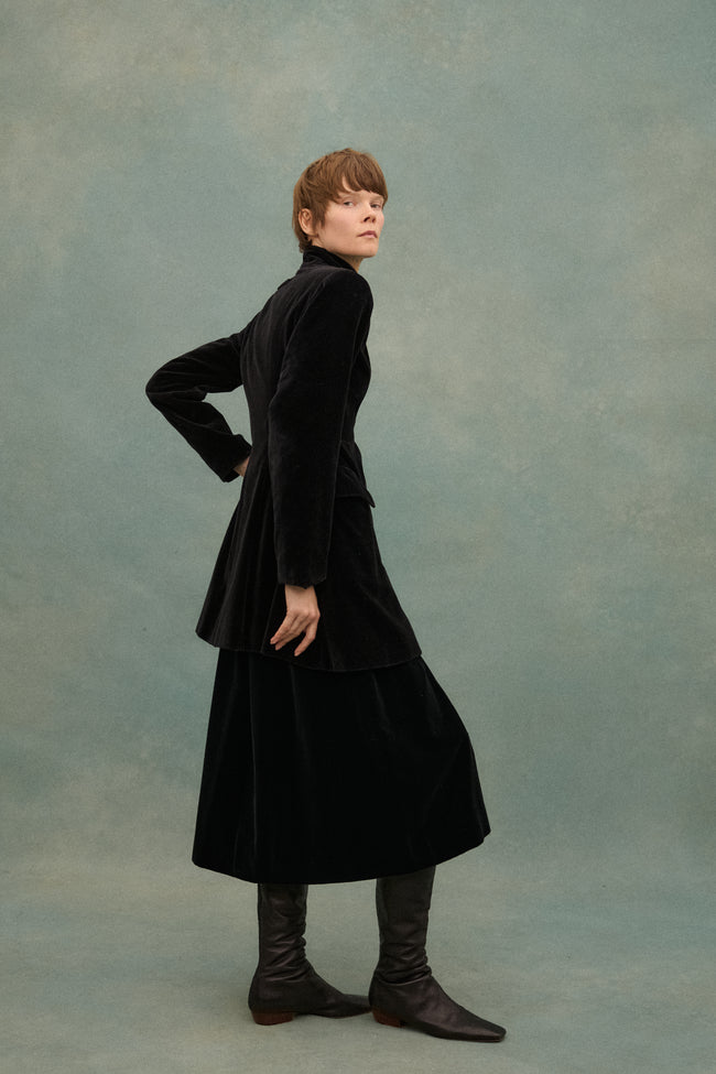 Ysl Black Velvet Skirt - Desert Vintage