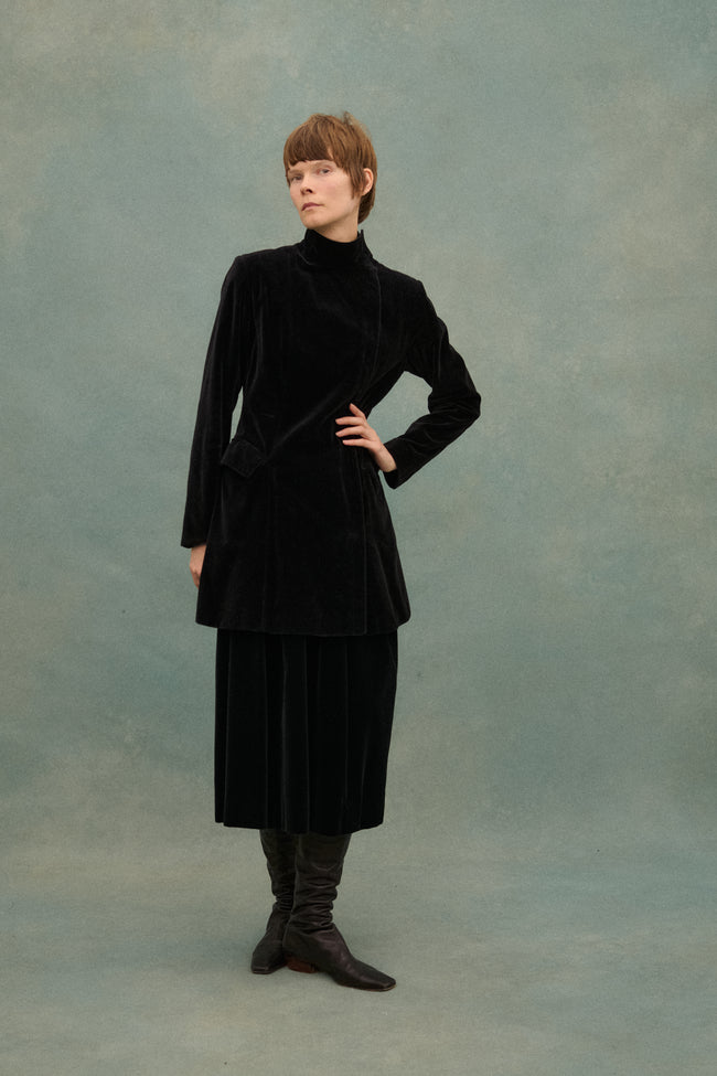 Ysl Black Velvet Skirt - Desert Vintage