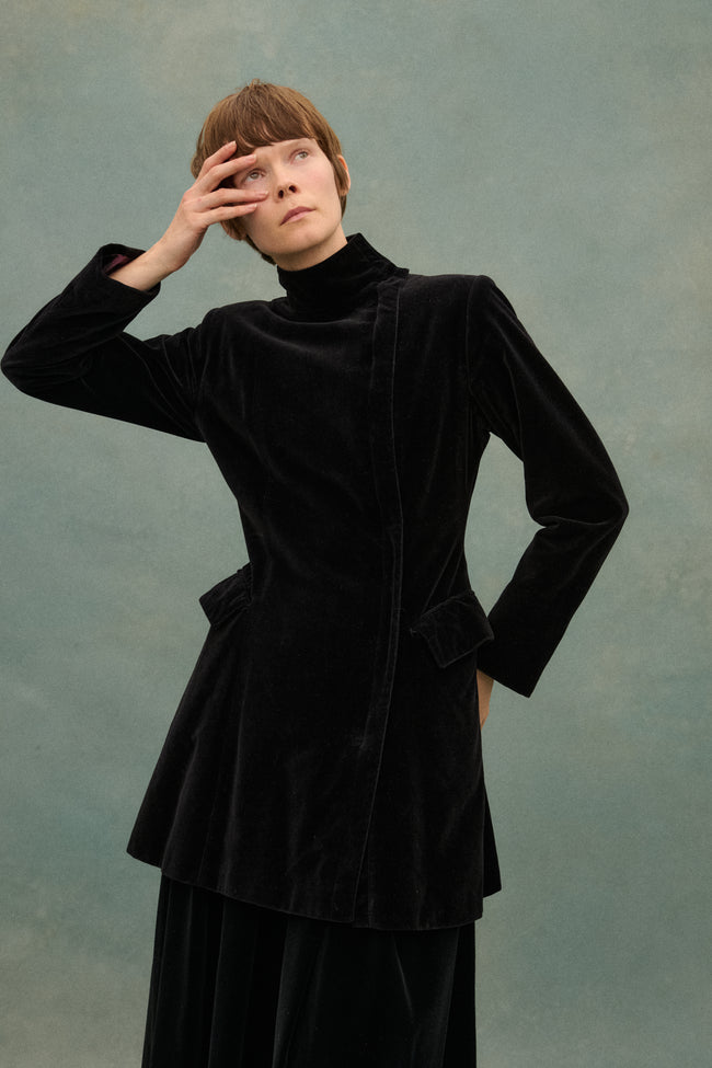 JPG Black Velvet Coat - Desert Vintage