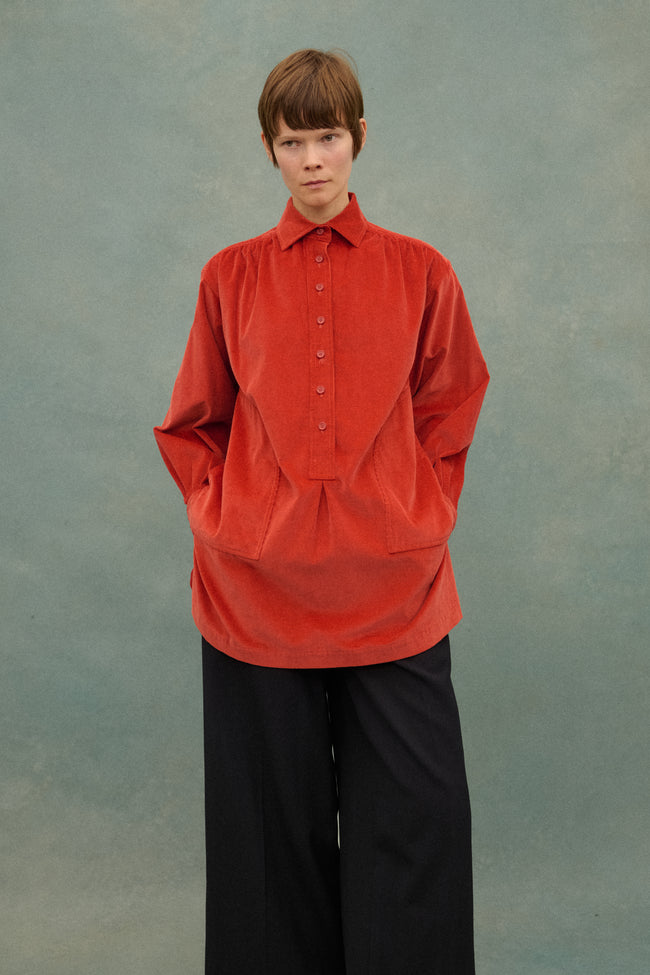 Ysl Persimmon Cord Blouse - Desert Vintage
