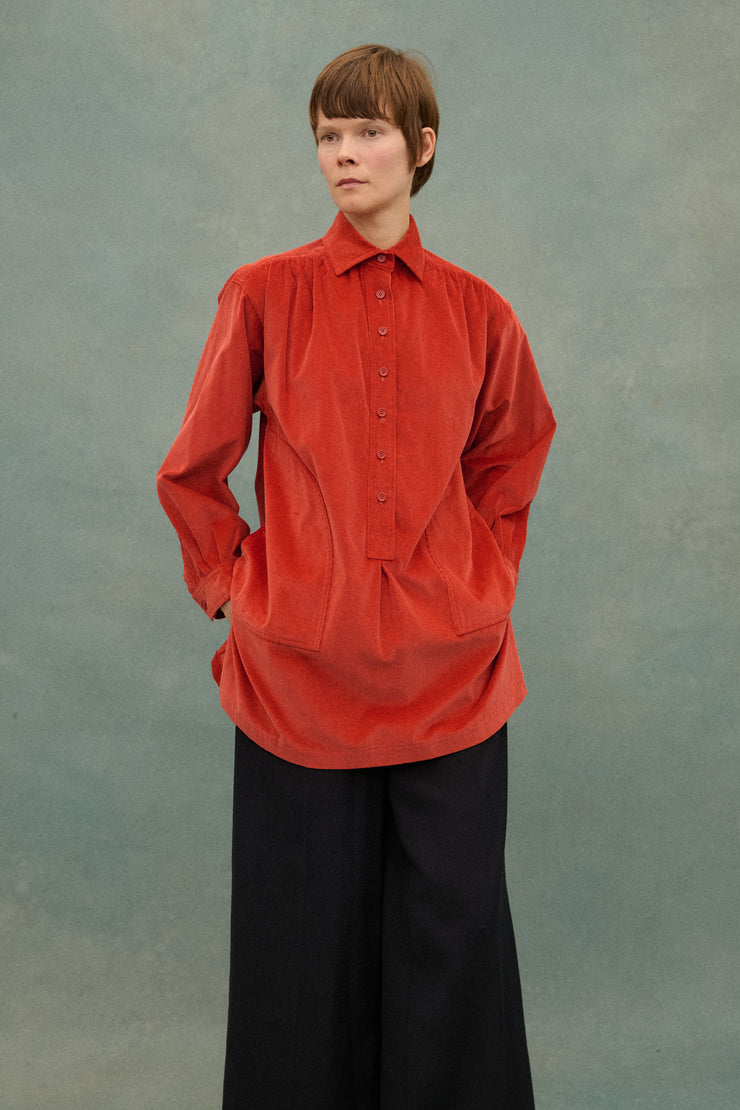 Ysl Persimmon Cord Blouse - Desert Vintage