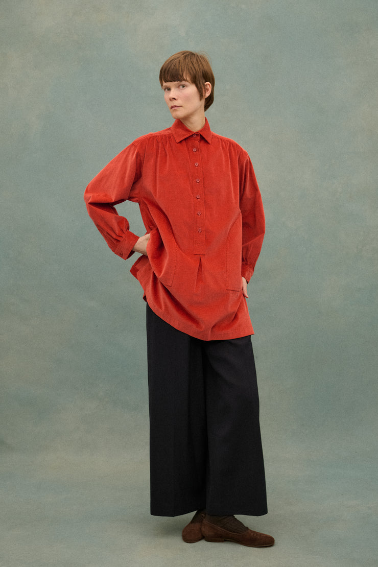 Ysl Persimmon Cord Blouse - Desert Vintage