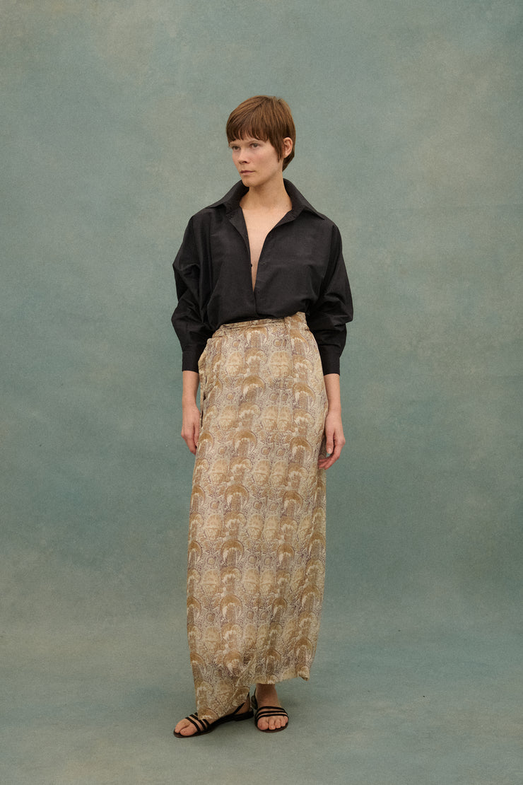 Dries Van Noten Printed Silk Skirt - Desert Vintage