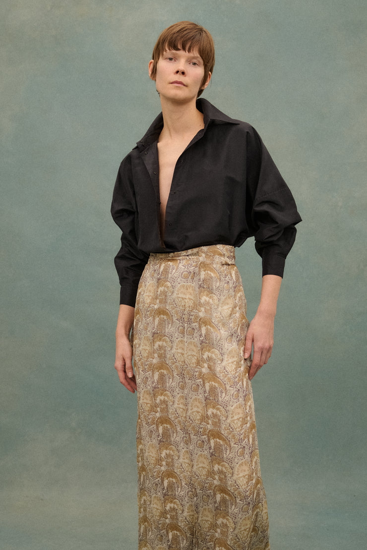 Dries Van Noten Printed Silk Skirt - Desert Vintage
