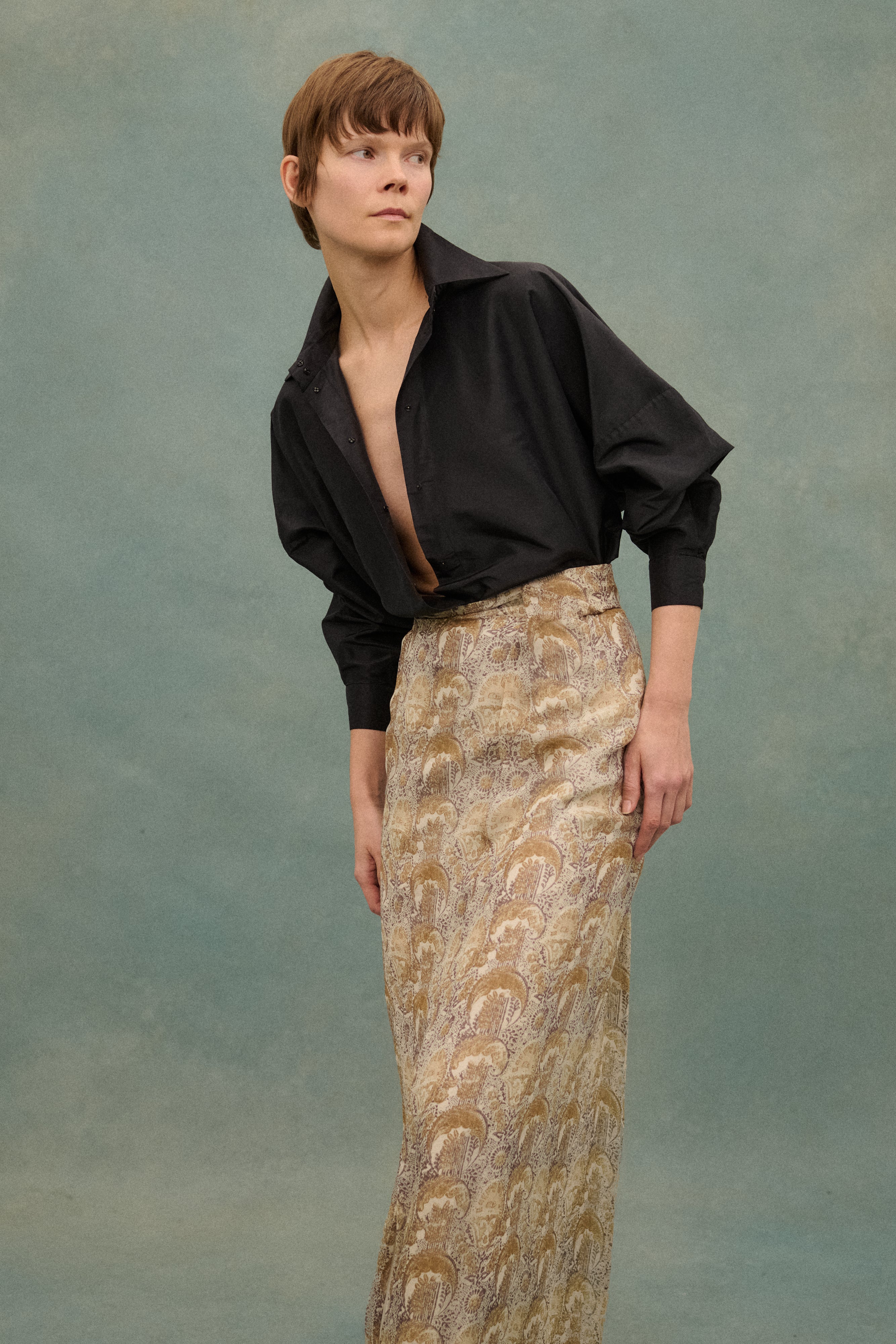 Dries Van Noten Printed Silk Skirt - Desert Vintage