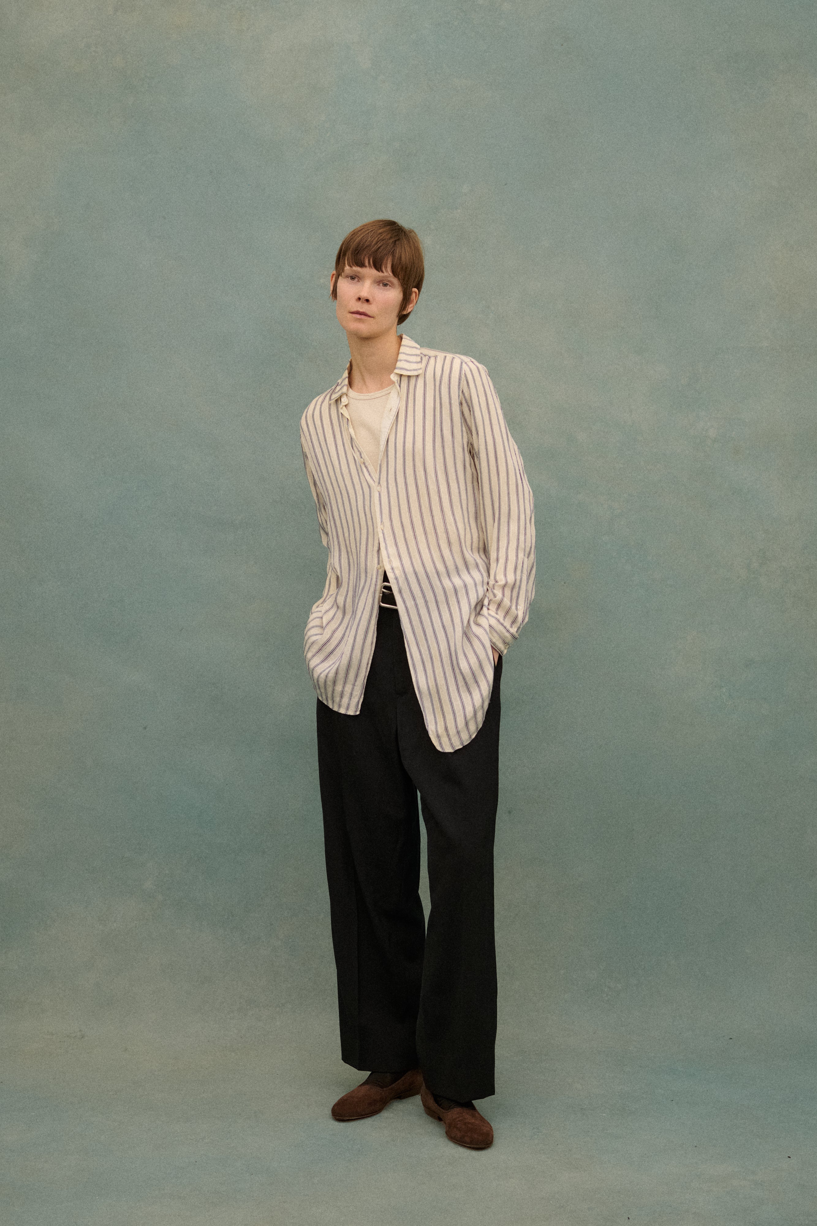 Antique Stripe Silk Top - Desert Vintage