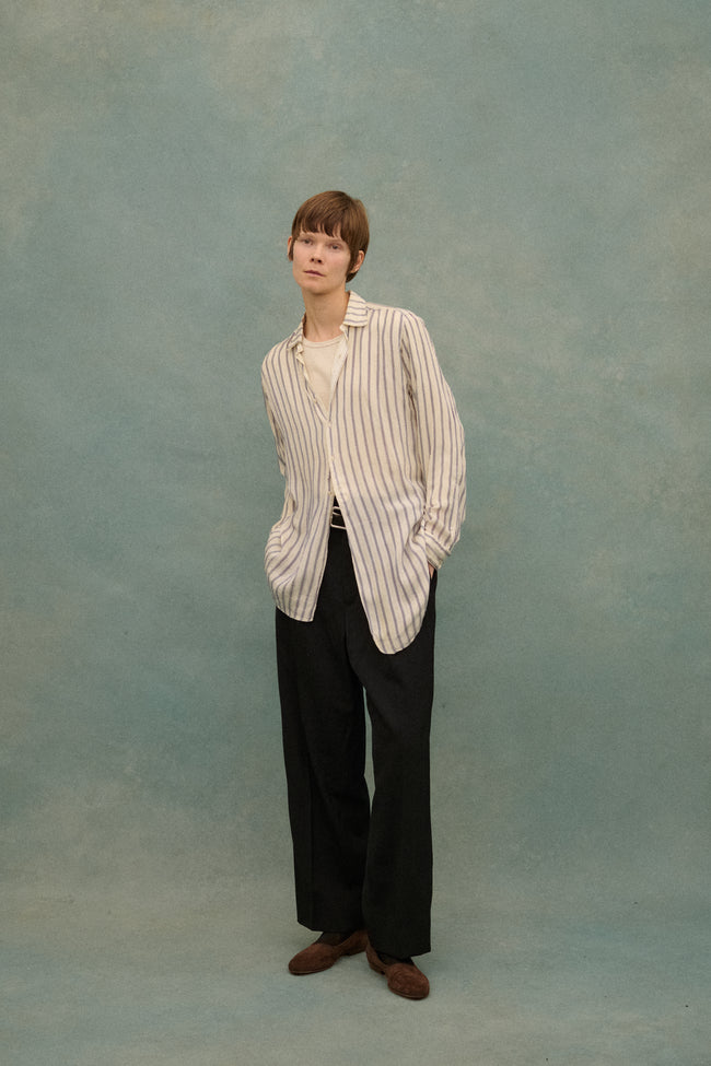 Antique Stripe Silk Top - Desert Vintage