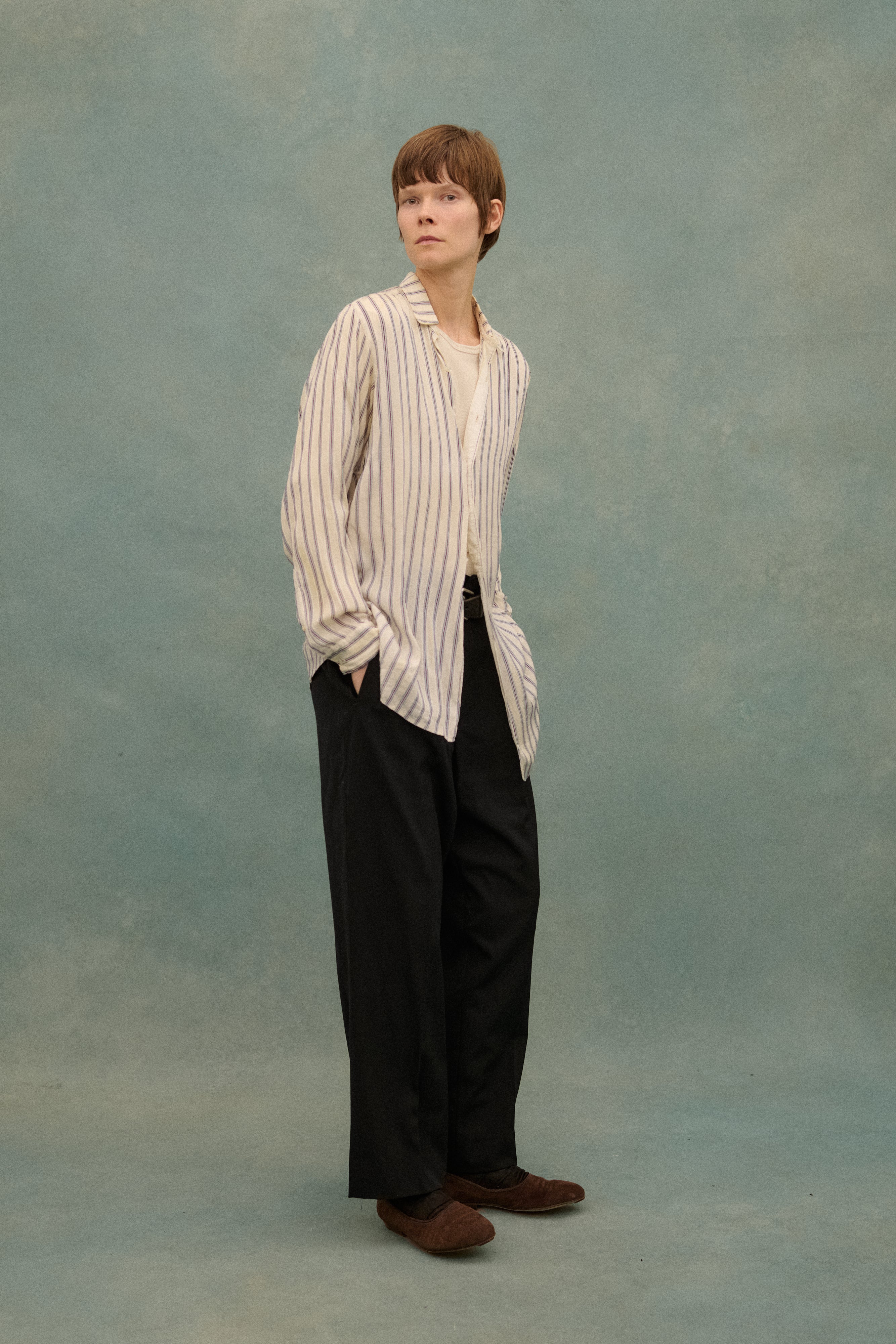 Antique Stripe Silk Top - Desert Vintage