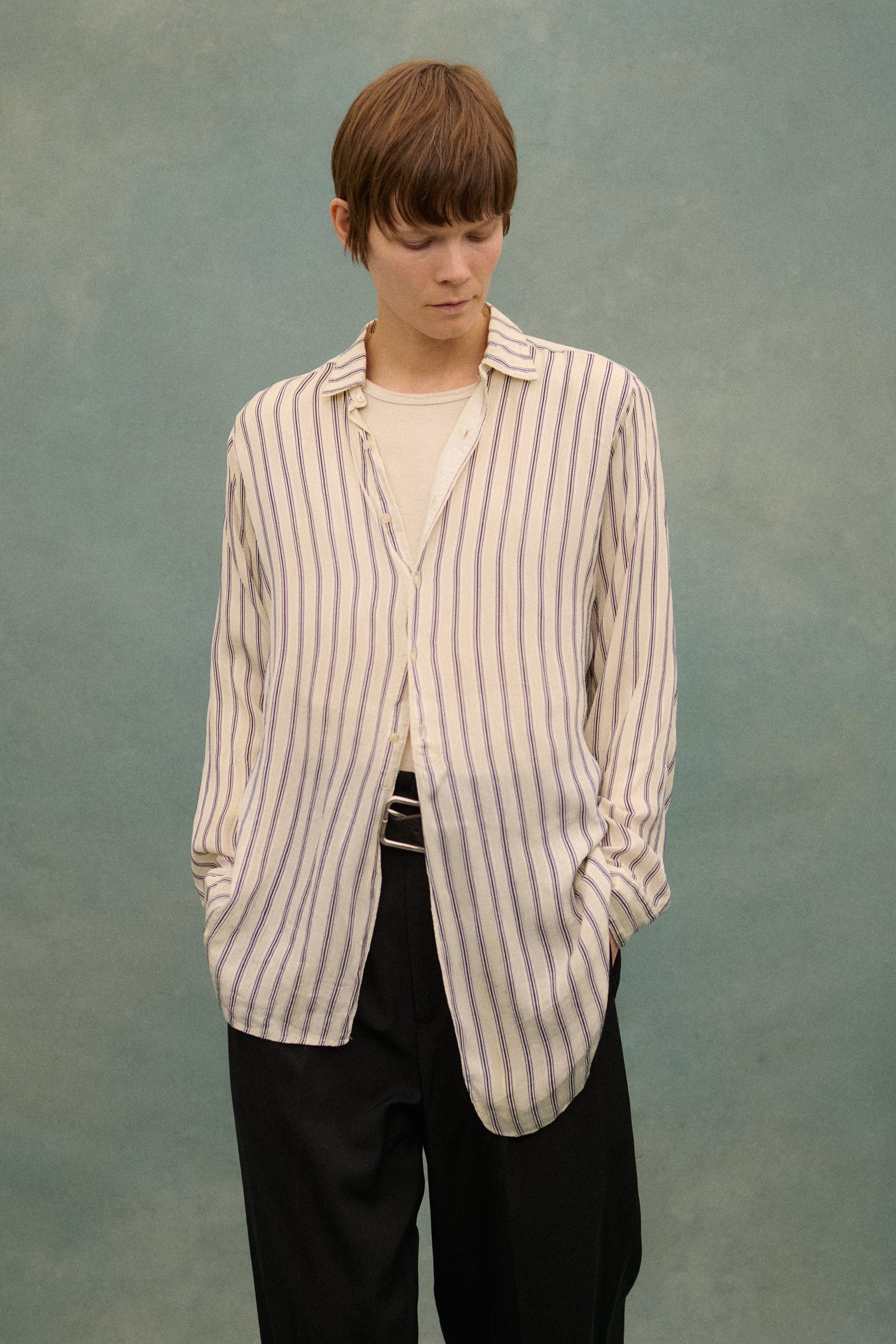 Antique Stripe Silk Top - Desert Vintage