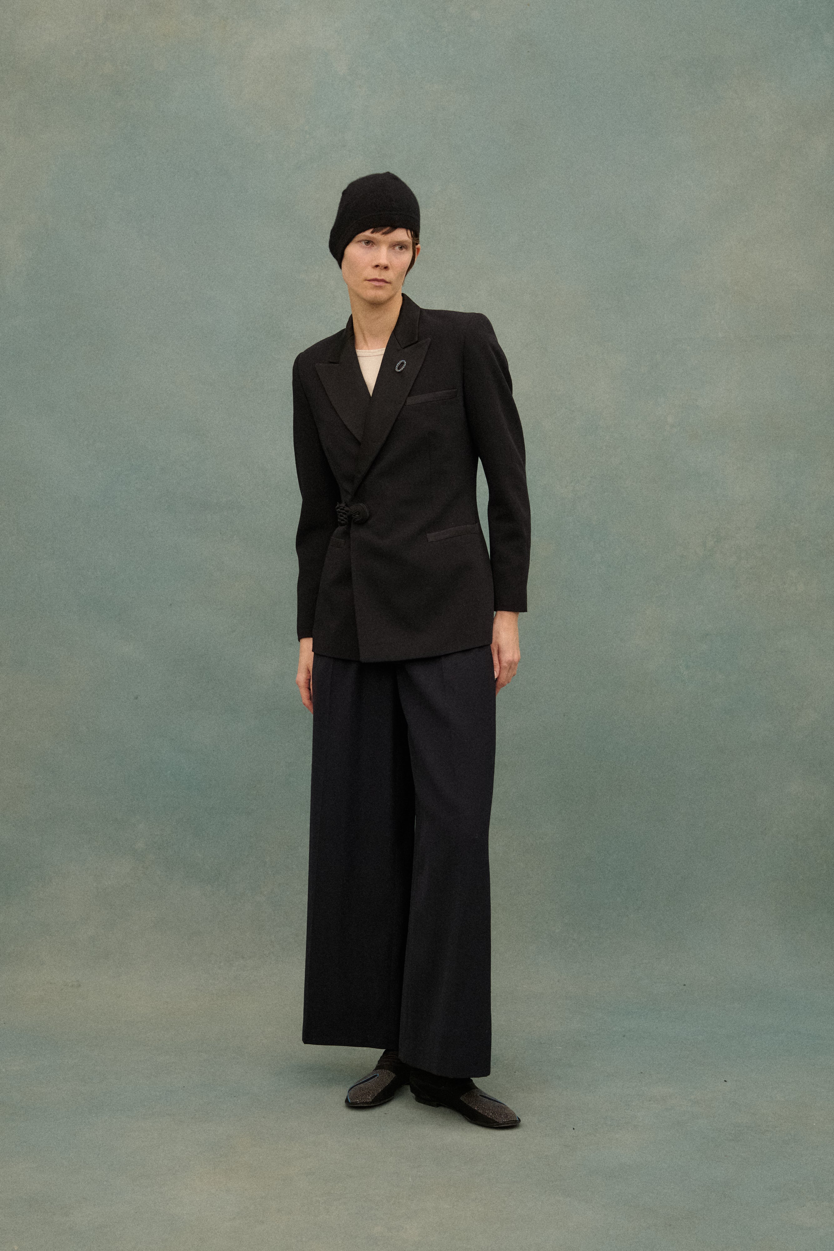 JPG Black Pankou Knot Coat - Desert Vintage