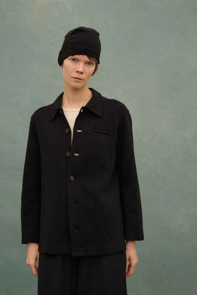 Dries Van Noten Black Chore Coat - Desert Vintage
