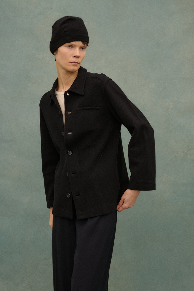 Dries Van Noten Black Chore Coat - Desert Vintage
