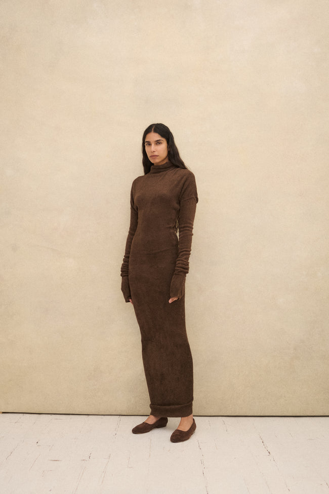 Alaïa Brown Terry Dress Alaïa Brown Terry Dress