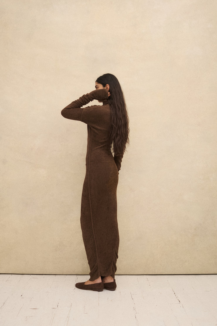 Alaïa Brown Terry Dress - Desert Vintage