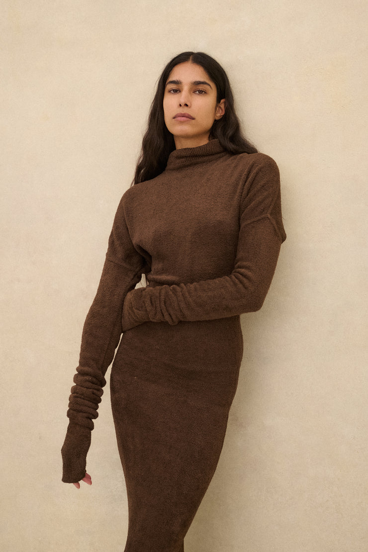 Alaa Brown Terry Dress - Desert Vintage Alaa Brown Terry Dress - Desert Vintage