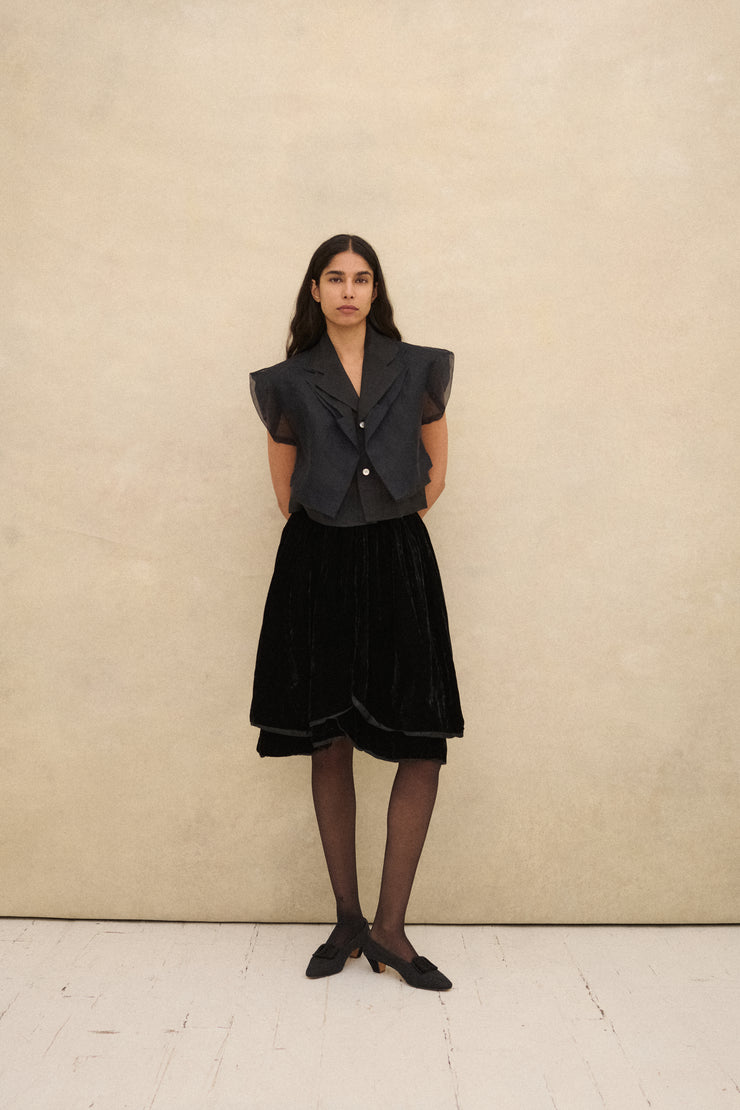 Hanae Mori Velvet Skirt - Desert Vintage