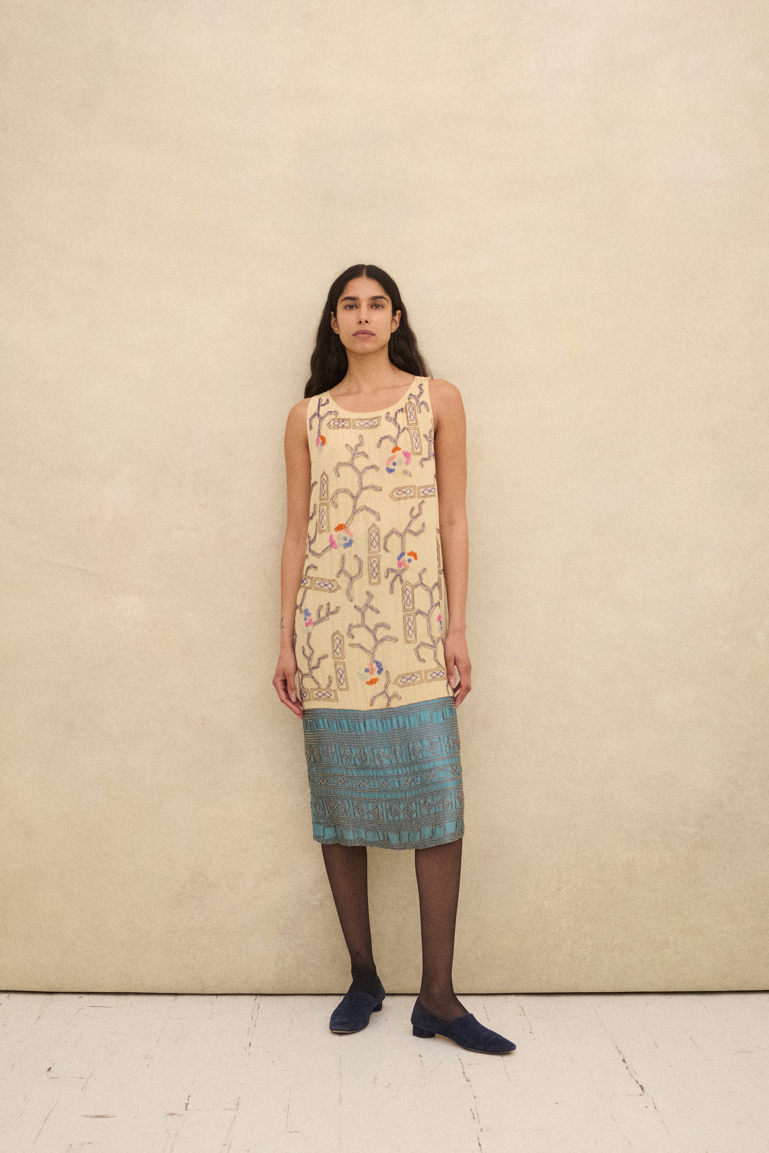 1920s Beaded Silk Dress - Desert Vintage