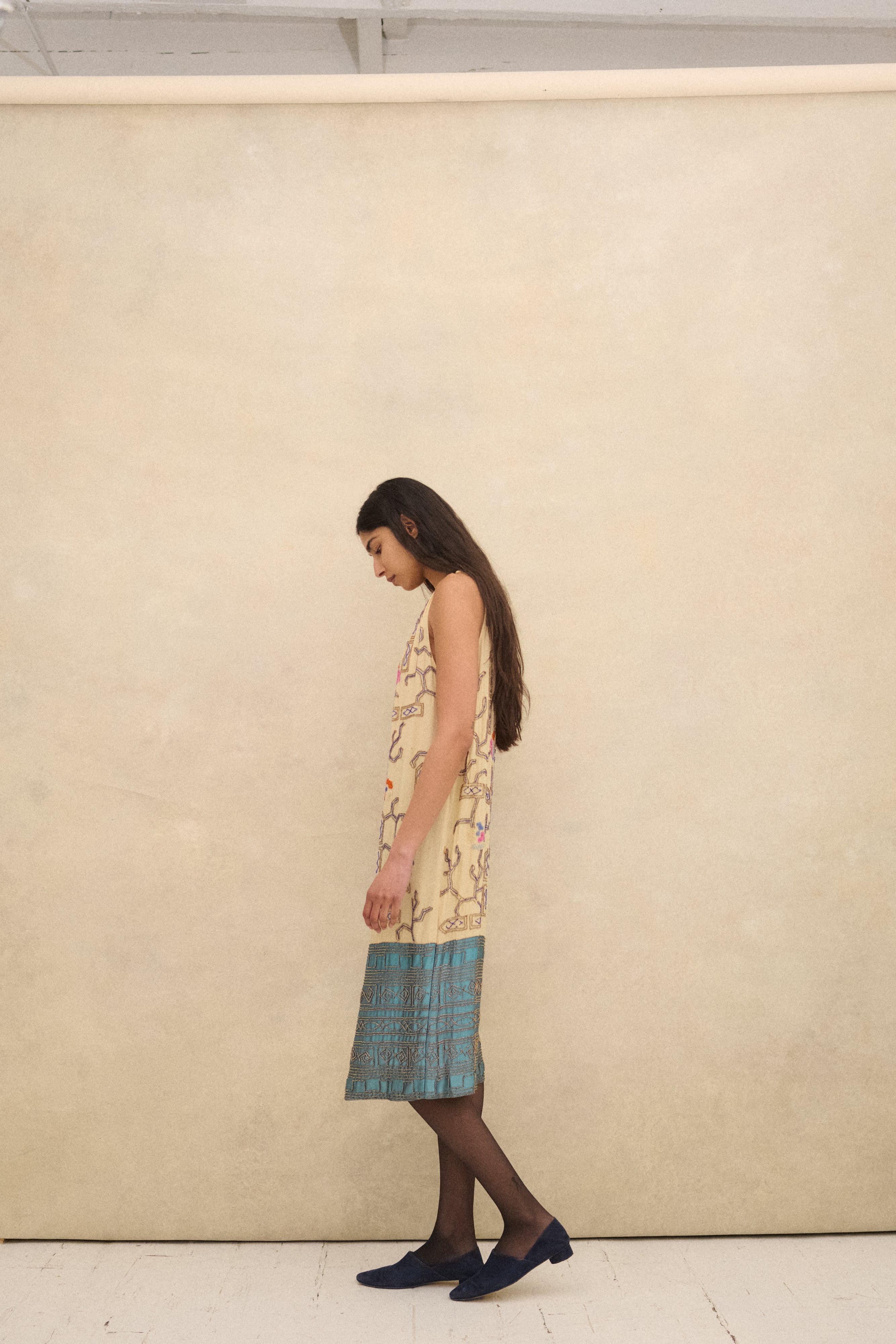 1920s Beaded Silk Dress - Desert Vintage