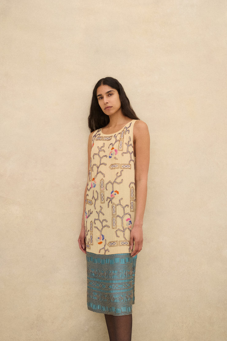 1920s Beaded Silk Dress - Desert Vintage