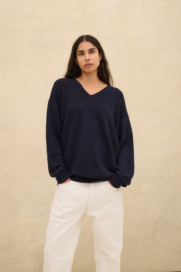 Navy Silk Knit - Desert Vintage
