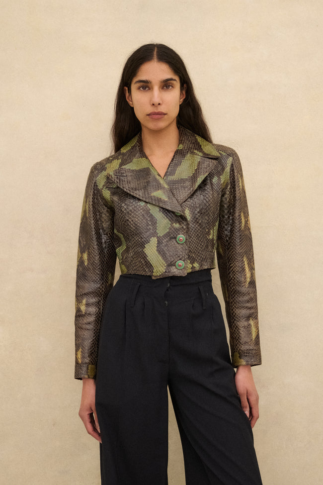 AW 1991 Alaia Python Coat - Desert Vintage